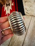 Navajo Rolled Sterling Silver Cuff Bracelet