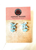 Zuni Sterling Silver & Turquoise Thunderbird Post Earrings