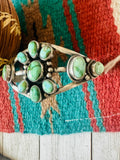 Navajo Sonoran Gold Turquoise & Sterling Silver Cuff Bracelet