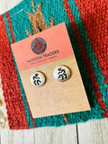 Vintage Navajo Sterling Silver Kachina Stud Earrings