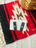 Navajo Turquoise & Sterling Silver Earrings By Leander Tahe