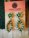 Navajo Sterling Silver & Royston Turquoise Dangle Earrings