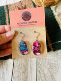 Navajo Pink Dream Mojave & Sterling Silver Dangle Earrings