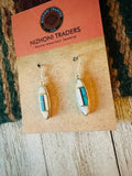 Navajo Sterling Silver & Multi Stone Inlay Dangle Earrings