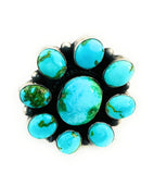 Navajo Sonoran Mountain Turquoise & Sterling Silver Ring Size 7.5