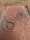 Handmade Sterling Silver Ball Hoop Earrings