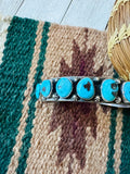 Old Pawn Navajo Sterling Silver & Sleeping Beauty Turquoise Cuff Bracelet