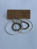 Handmade Sterling Silver Ball Hoop Earrings