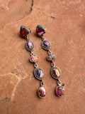 Handmade Pink Dream Mojave and Sterling Silver Handmade Dangles