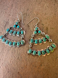 Handmade Turquoise and Sterling Silver Dangle Earrings