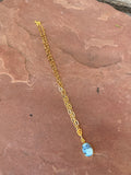 “The Golden Collection” THE GOLDIES Handmade Natural Golden Hills Turquoise 14k Gold Plated Necklace OVAL