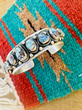 Navajo Golden Hills Turquoise & Sterling Silver Cuff Bracelet