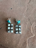 Handmade Turquoise, Wild Horse and Sterling Silver Dangles