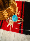 Navajo Sterling Silver & Turquoise Cuff Bracelet by V. Williams