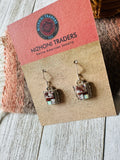 Navajo Sterling Silver & Multi Stone Inlay Dangle Earrings