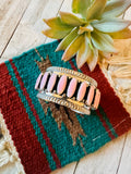 Navajo Sterling Silver & Queen Pink Conch Cuff Bracelet