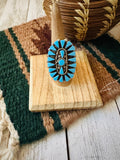 Zuni Turquoise & Sterling Silver Cluster Ring