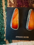 Navajo Jasper Sterling Silver Post Earrings Signed