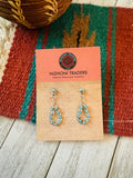 Zuni Sterling Silver & Turquoise Petit Point Dangle Earrings