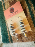 Navajo Sterling Silver Beaded Blossom Dangle Earrings