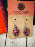 Navajo Pink Dream Mojave & Sterling Silver Dangle Post Earrings