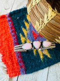 Navajo Queen Pink Conch Shell & Sterling Silver Cuff Bracelet