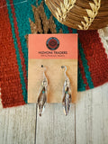 Navajo Turquoise & Sterling Silver Feather Dangle Earrings