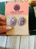 Navajo Pink Dream Mojave & Sterling Silver Post Earrings