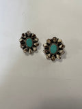 “Free Spirit” Nizhoni’s Wild Horse & Turquoise Sterling Silver Cluster Earrings