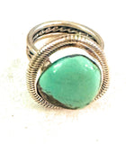 Navajo Sterling Silver & Turquoise Ring Size 5