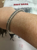 Beautiful Navajo Hand Stamped Bracelet Cuff Signed Landon Secatero