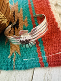 Navajo Wild Horse & Sterling Silver Thunderbird Cuff Bracelet