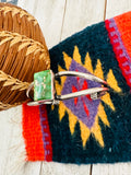 Navajo Sonoran Gold Turquoise & Sterling Silver Cuff Bracelet