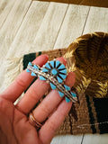 Zuni Sterling Silver & Turquoise Cluster Cuff Bracelet