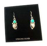 Navajo Turquoise & Sterling Silver Feather Earrings