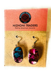 Navajo Pink Dream Mojave & Sterling Silver Dangle Earrings