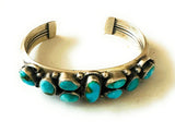 Navajo Sonoran Mountain Turquoise & Sterling Silver Cuff Bracelet