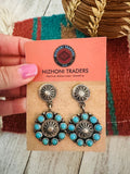 Navajo Turquoise & Sterling Silver Dangle Earrings