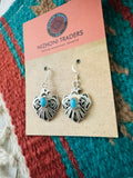 Navajo Sterling Silver & Turquoise Thunderbird Dangle Earrings