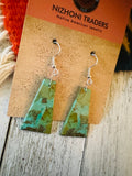 Navajo Sterling Silver & Turquoise Slab Dangle Earrings