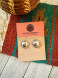 Navajo Sterling Silver Concho Post Earrings