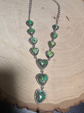 Beautiful Handmade Sterling Silver & Sonoran Mountain Turquoise Lariat Heart Necklace 4