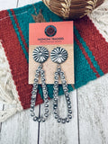 “Navajo Spirit” Navajo Sterling Silver Dangle Earrings By Eugene Charley