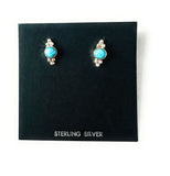 Navajo Turquoise and Sterling Silver Stud Earrings