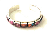 Navajo Pink Dream Mojave & Sterling Silver Cuff Bracelet