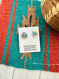 Navajo Sterling Silver & Turquoise Thunderbird Stud Earrings