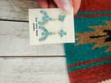 Zuni Turquoise & Sterling Silver Naja Dangle Earrings