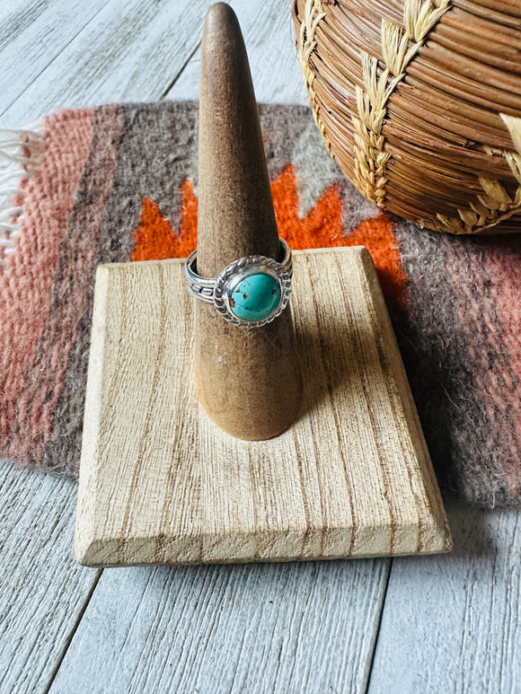 Navajo Turquoise & Sterling Silver Ring Size 5.75