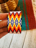 Navajo Made Beaded Leather Bracelet