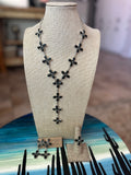 Beautiful Handmade Sterling Silver & Onyx Necklace, Ring & Earring Set